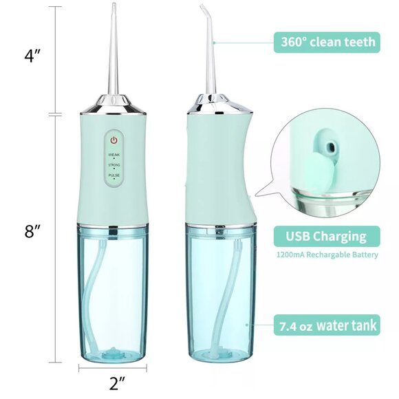 Oral Irrigator Portable Dental Water Flosser USB Rechargeable Water Jet Floss - Picture 2 of 13